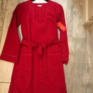 Kayce Hughes red with hot pink piping. NWT